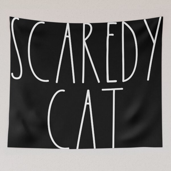 Item preview, Scaredy Cat White Rae Dunn Inspired Farmhouse Decor designed and sold by FineElephant.