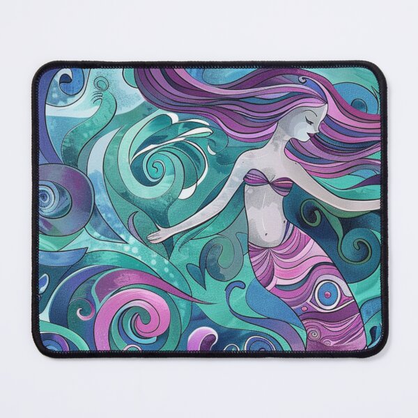 Item preview, Beautiful mermaid in stained glass pattern designed and sold by liana campbell.