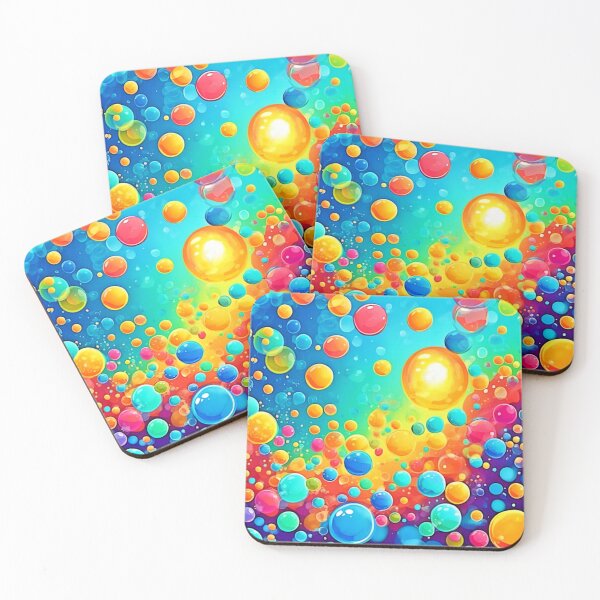 Item preview, Colorful Bubbles Floating Art designed and sold by Health And Fitness Posts e-Store.