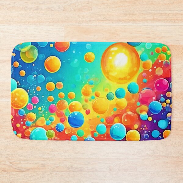 Item preview, Colorful Bubbles Floating Art designed and sold by Health And Fitness Posts e-Store.