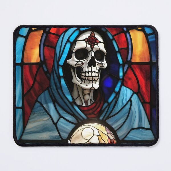 Item preview, Stained Glass Gothic Window Santa Muerte designed and sold by veryarticulated.