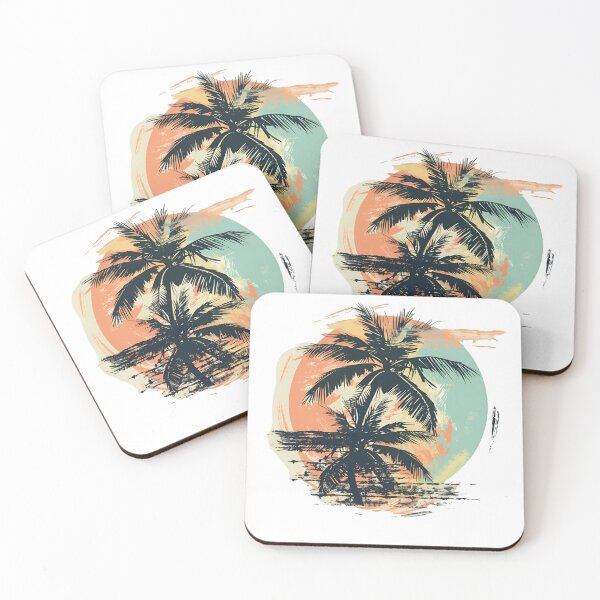 Item preview, Ilustracion Vectorial de Palma Tropical en Fondo Negro Arte Dibujado a Mano designed and sold by mrmonsif.