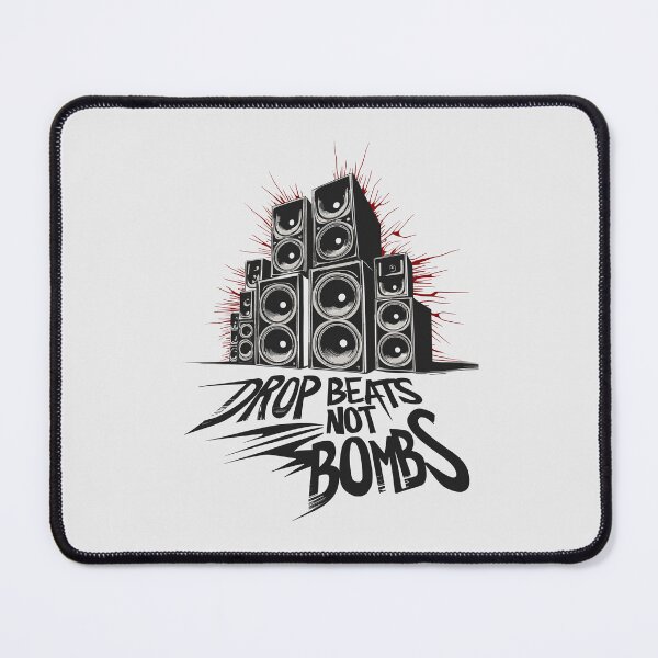 Item preview, Drop beats not bombs, DJs gifts. designed and sold by paulo silveira.