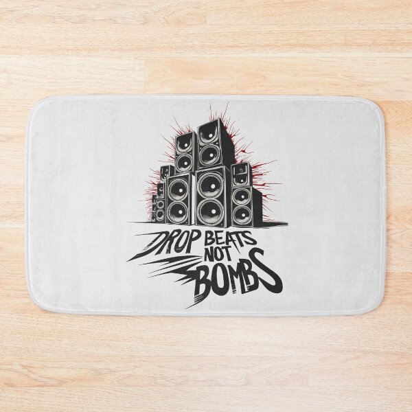 Item preview, Drop beats not bombs, DJs gifts. designed and sold by paulo silveira.