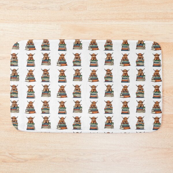 Item preview, Scottish Highland Cows And Books designed and sold by TheAnimalZ00.