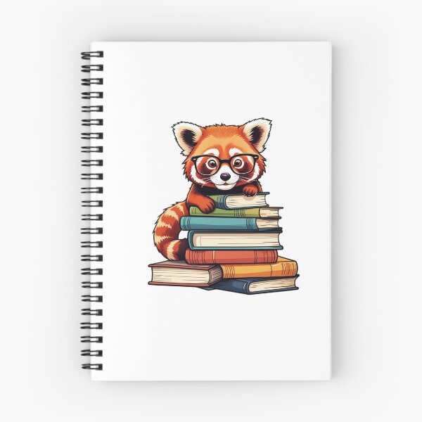 Artikelvorschau, Roter Panda und Bücher entworfen und verkauft von TheAnimalZ00.
