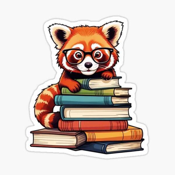 Item preview, Red Panda And Books designed and sold by TheAnimalZ00.