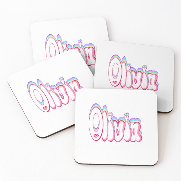 Item preview, Olivia popular girls first name in white and pastels  Personalized personalised customised name gift for Olivia designed and sold by Artonmytee.