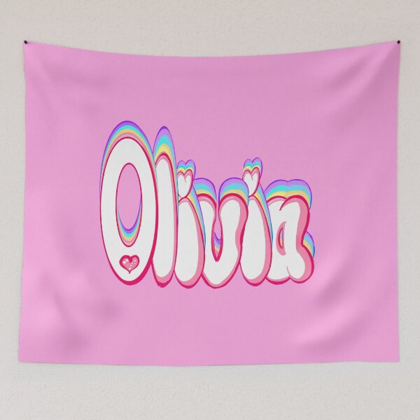 Item preview, Olivia popular girls first name in white and pastels  Personalized personalised customised name gift for Olivia designed and sold by Artonmytee.