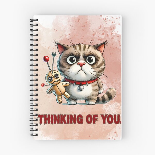Item preview, Cute Sad Cat Holding Voodoo Doll Thinking of You Design, Quirky and Funny Cat Lover Art for T-Shirts and Phone Cases, Unique Sentimental Gift designed and sold by ddproducts.
