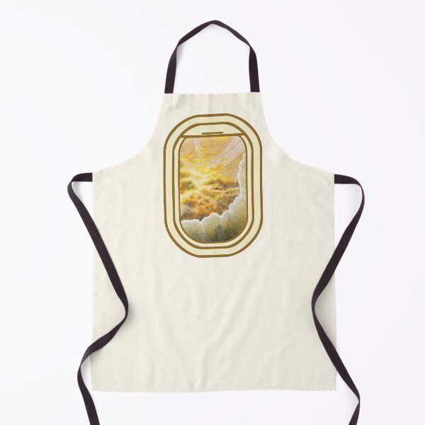 Item preview, Plane Window Sunset Painting Golden Sky designed and sold by skye-studio.