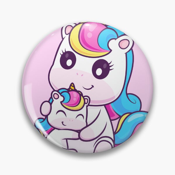 Item preview, Cute Unicorn Hugging Baby Unicorn Cartoon Vector Icon Illustration designed and sold by hjian8219.