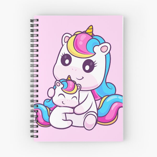 Item preview, Cute Unicorn Hugging Baby Unicorn Cartoon Vector Icon Illustration designed and sold by hjian8219.
