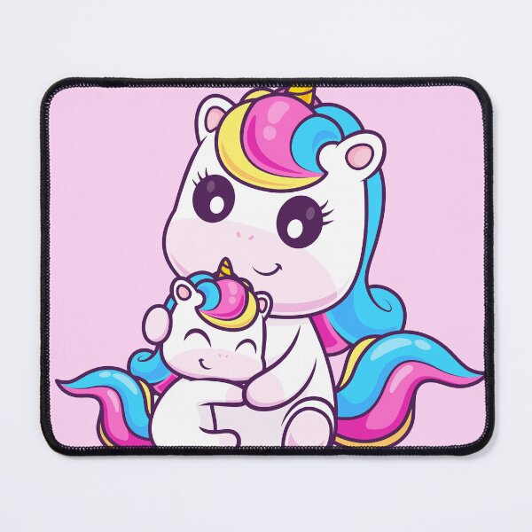 Item preview, Cute Unicorn Hugging Baby Unicorn Cartoon Vector Icon Illustration designed and sold by hjian8219.