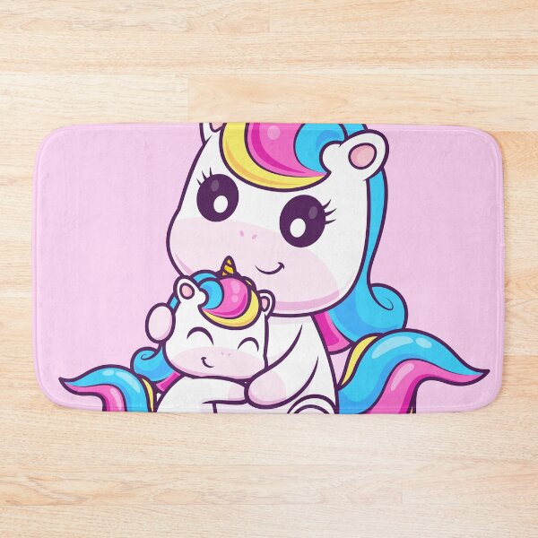 Item preview, Cute Unicorn Hugging Baby Unicorn Cartoon Vector Icon Illustration designed and sold by hjian8219.