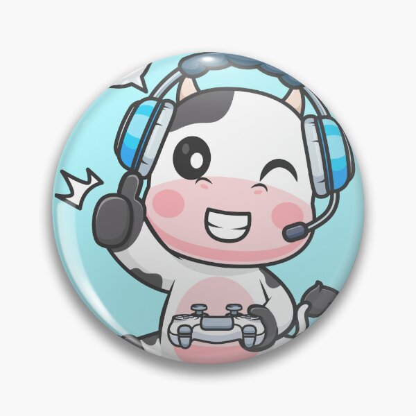 Item preview, Cute Cow Gaming Cartoon Vector Icon Illustration designed and sold by hjian8219.