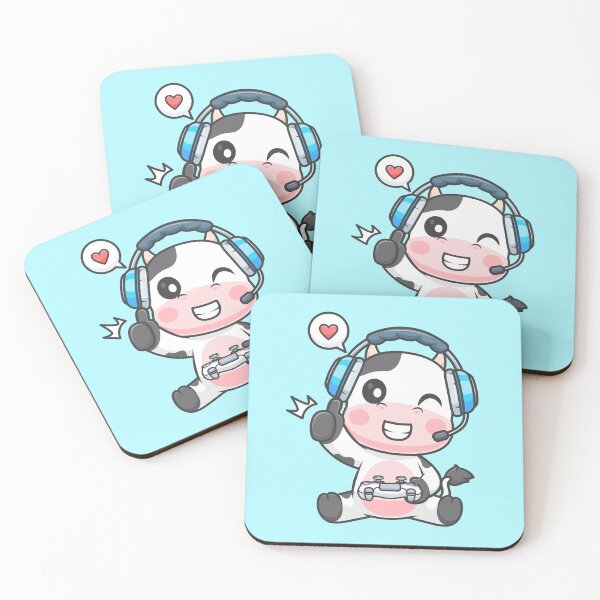 Item preview, Cute Cow Gaming Cartoon Vector Icon Illustration designed and sold by hjian8219.