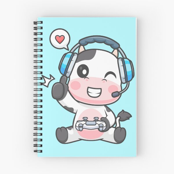 Item preview, Cute Cow Gaming Cartoon Vector Icon Illustration designed and sold by hjian8219.