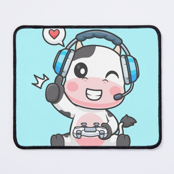 Item preview, Cute Cow Gaming Cartoon Vector Icon Illustration designed and sold by hjian8219.