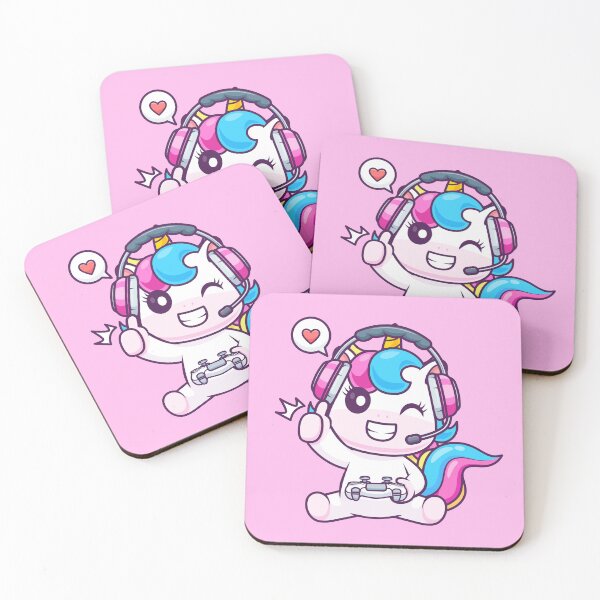 Item preview,  Cute Unicorn Gaming Cartoon Vector Icon Illustration designed and sold by hjian8219.