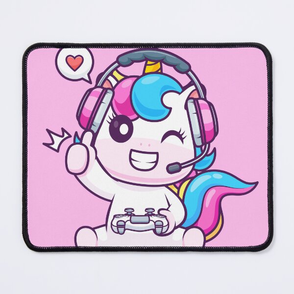 Item preview,  Cute Unicorn Gaming Cartoon Vector Icon Illustration designed and sold by hjian8219.