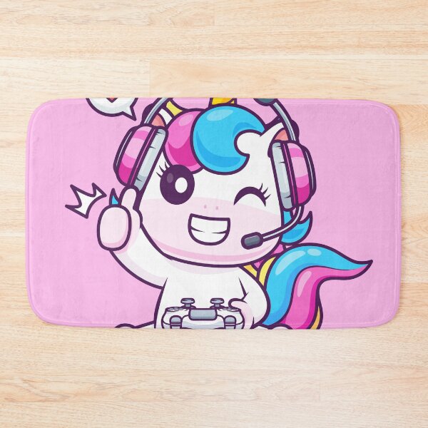 Item preview,  Cute Unicorn Gaming Cartoon Vector Icon Illustration designed and sold by hjian8219.