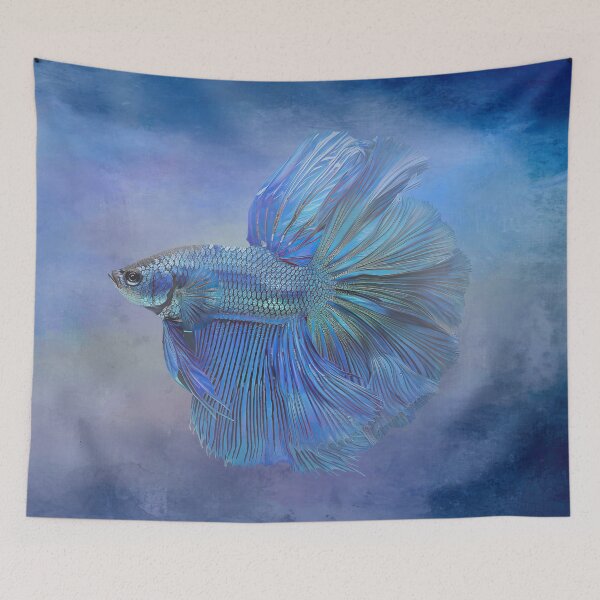 Item preview, Stunning Blue Betta Fish designed and sold by Elisabeth Lucas.