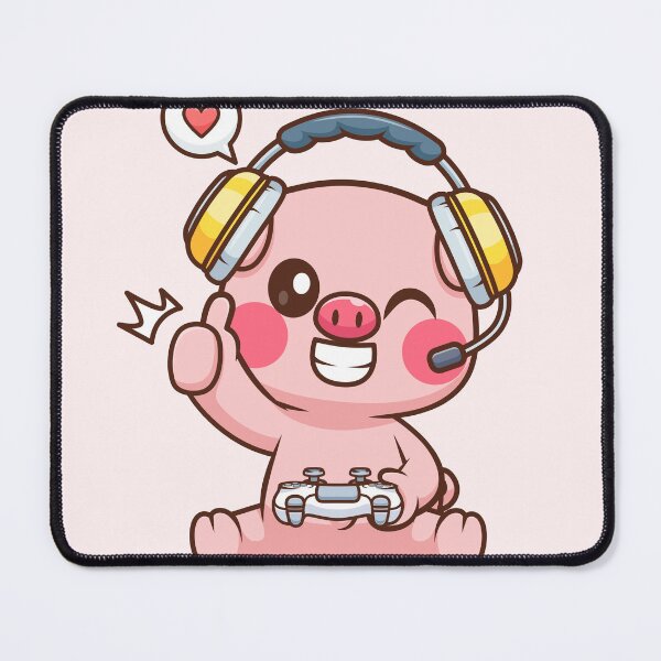 Item preview, Cute Pig Gaming Cartoon Vector Icon Illustration designed and sold by hjian8219.