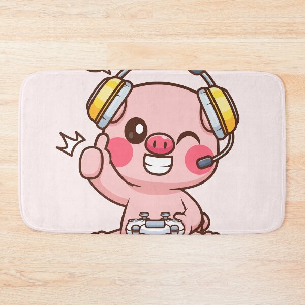 Item preview, Cute Pig Gaming Cartoon Vector Icon Illustration designed and sold by hjian8219.