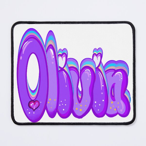 Artikelvorschau, Olivia beliebter Mädchenvorname in Lila und Pastell Personalisiertes personalisiertes Namensgeschenk für Olivia entworfen und verkauft von Artonmytee.