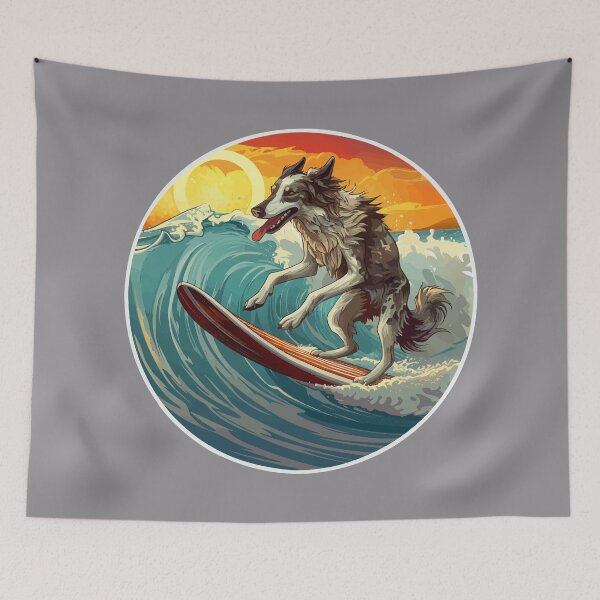Item preview, Surfing Borzoi designed and sold by VelvetRoom.