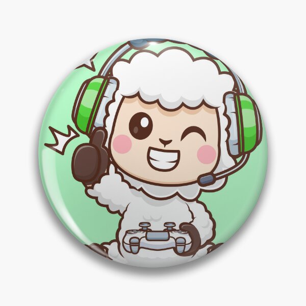 Item preview,  Cute Sheep Gaming Cartoon Vector Icon Illustration designed and sold by hjian8219.