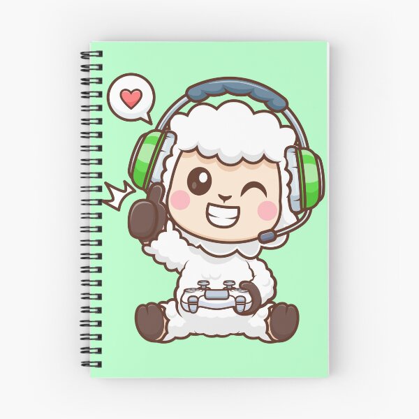 Item preview,  Cute Sheep Gaming Cartoon Vector Icon Illustration designed and sold by hjian8219.