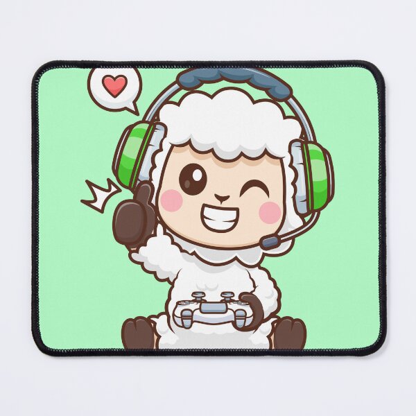 Item preview,  Cute Sheep Gaming Cartoon Vector Icon Illustration designed and sold by hjian8219.