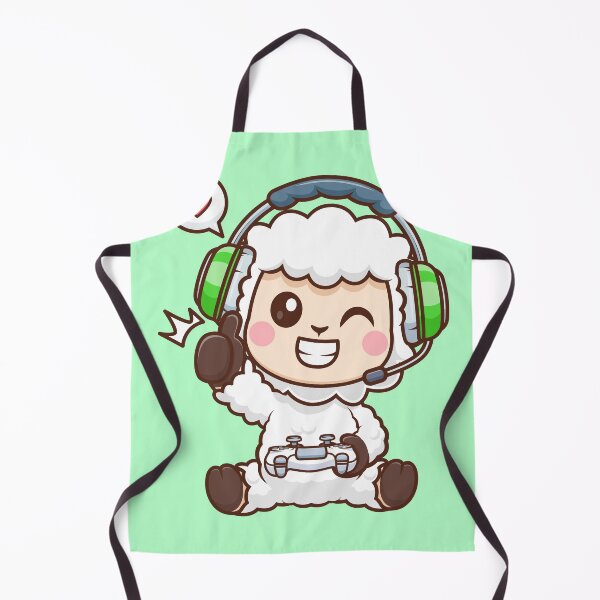 Item preview,  Cute Sheep Gaming Cartoon Vector Icon Illustration designed and sold by hjian8219.