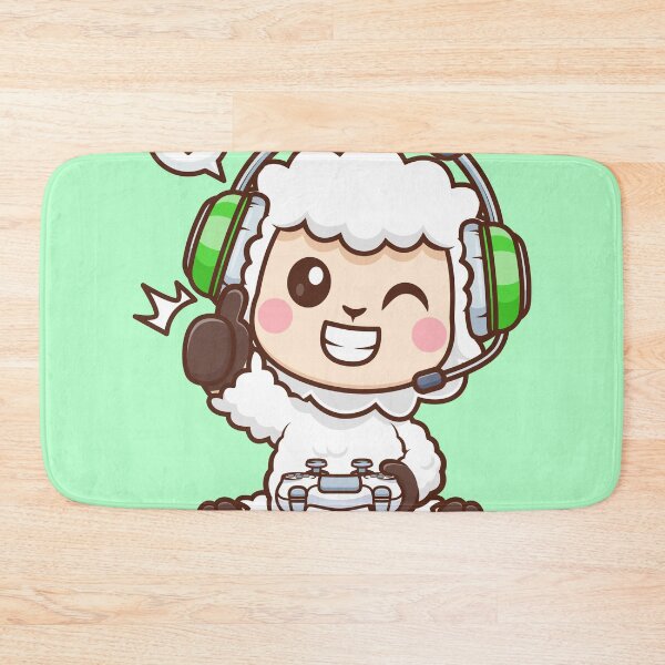 Item preview,  Cute Sheep Gaming Cartoon Vector Icon Illustration designed and sold by hjian8219.