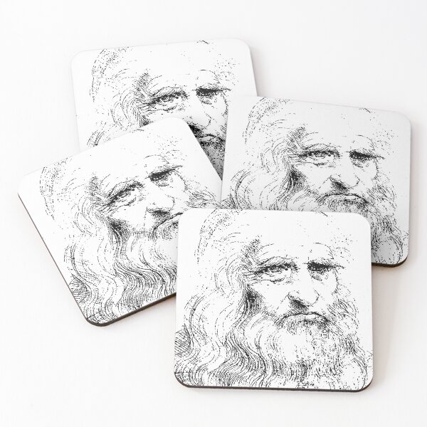 Item preview, Portrait of a Man in Red Chalk / Leonardo da Vinci Possible Self Portrait designed and sold by pelagio.
