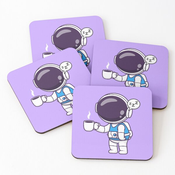 Item preview, Cute Astronaut Sleepy Holding Coffee Cartoon Vector Icon Illustration designed and sold by hjian8219.