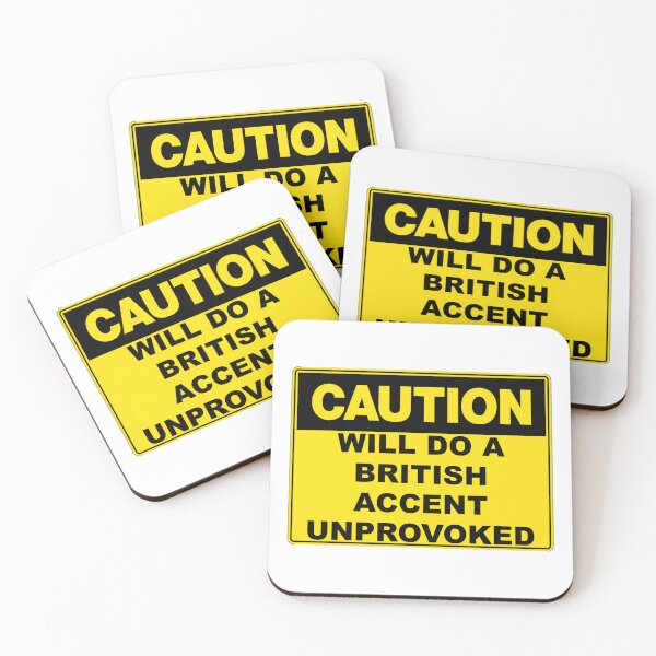 Item preview, Caution: Will Do British Accent Unprovoked designed and sold by RuthandRose.