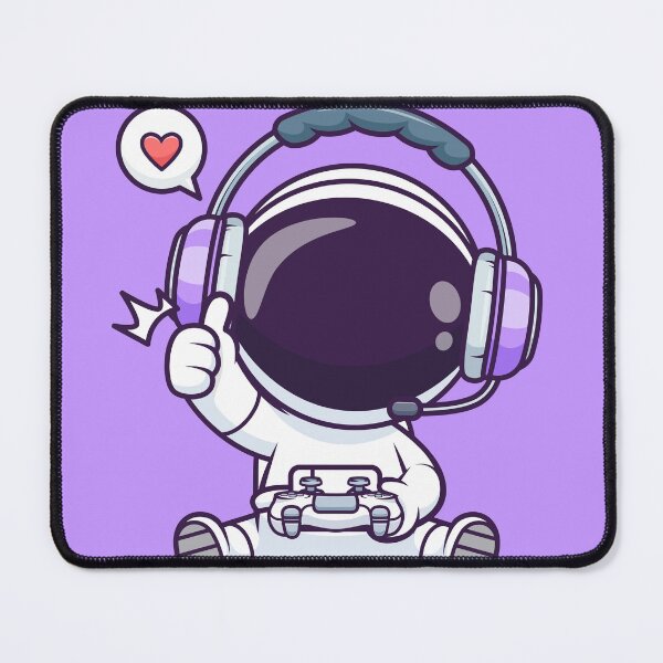 Item preview, Cute Astronaut Gaming Cartoon Vector Icon Illustration designed and sold by hjian8219.