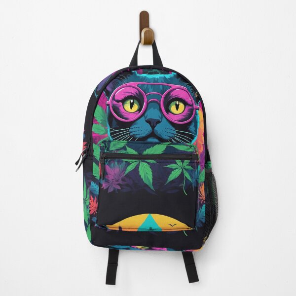Item preview, Neon BlackLight Poster Black Cat  designed and sold by wojysmokes.