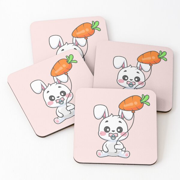 Item preview, Cute Baby Rabbit Holding Carrot Balloon Cartoon Vector Icon Illustration designed and sold by hjian8219.