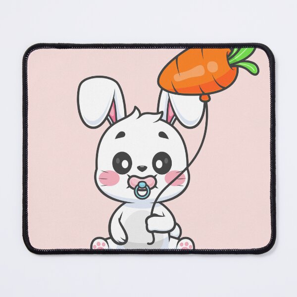 Item preview, Cute Baby Rabbit Holding Carrot Balloon Cartoon Vector Icon Illustration designed and sold by hjian8219.