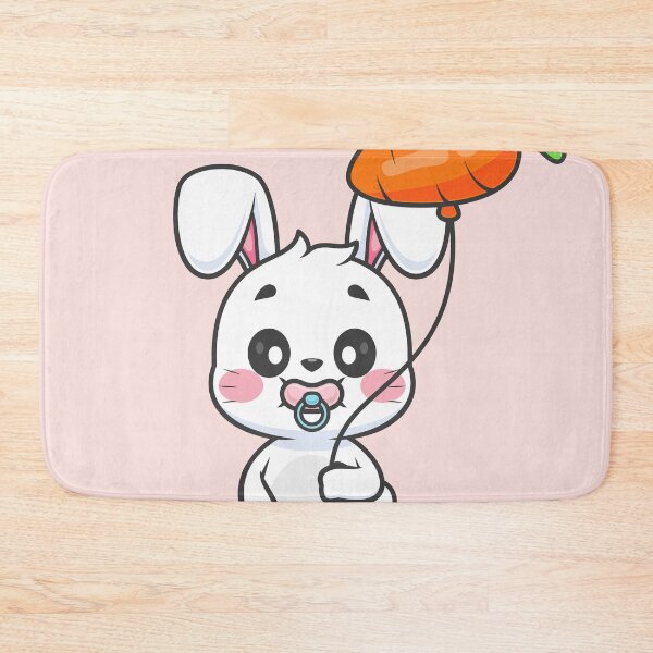 Item preview, Cute Baby Rabbit Holding Carrot Balloon Cartoon Vector Icon Illustration designed and sold by hjian8219.