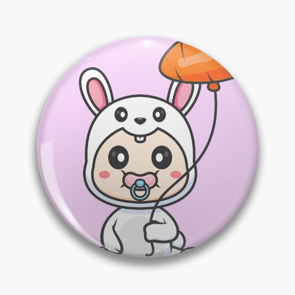 Item preview, Cute Baby Wearing Rabbit Costume with Carrot Balloon Cartoon Vector Icon Illustration designed and sold by hjian8219.