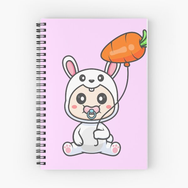 Item preview, Cute Baby Wearing Rabbit Costume with Carrot Balloon Cartoon Vector Icon Illustration designed and sold by hjian8219.