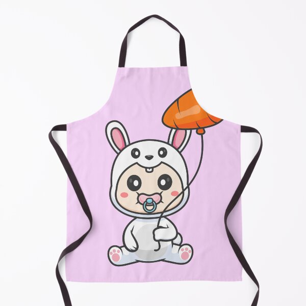 Item preview, Cute Baby Wearing Rabbit Costume with Carrot Balloon Cartoon Vector Icon Illustration designed and sold by hjian8219.
