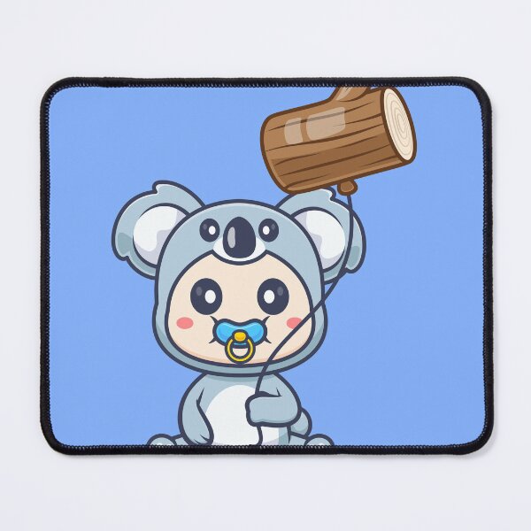 Item preview, Cute Baby Wearing Koala Costume with Wood Balloon Cartoon Vector Icon Illustration designed and sold by hjian8219.
