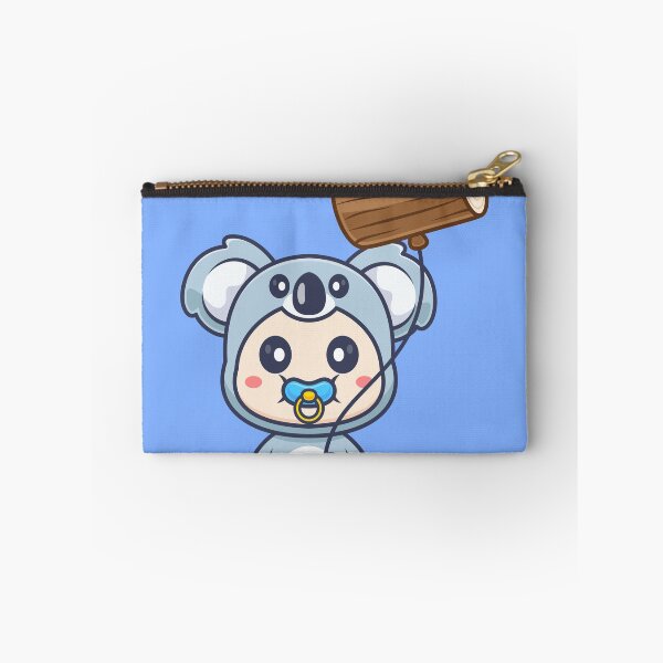 Item preview, Cute Baby Wearing Koala Costume with Wood Balloon Cartoon Vector Icon Illustration designed and sold by hjian8219.
