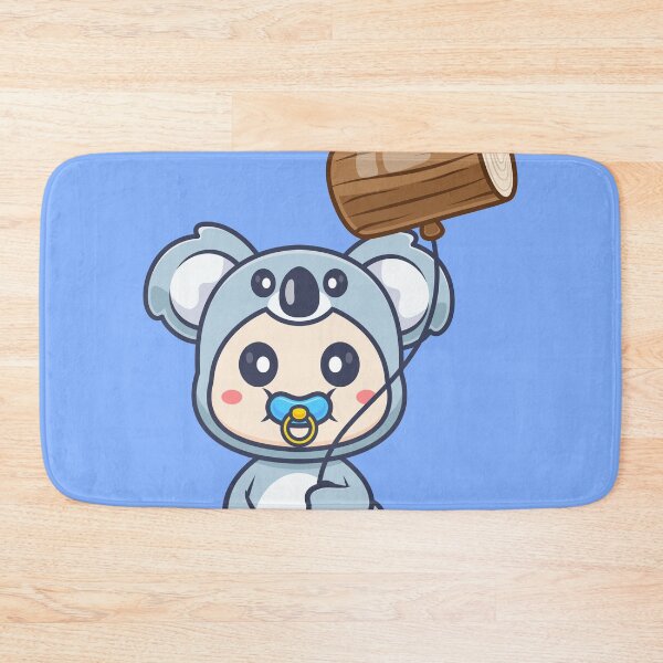 Item preview, Cute Baby Wearing Koala Costume with Wood Balloon Cartoon Vector Icon Illustration designed and sold by hjian8219.